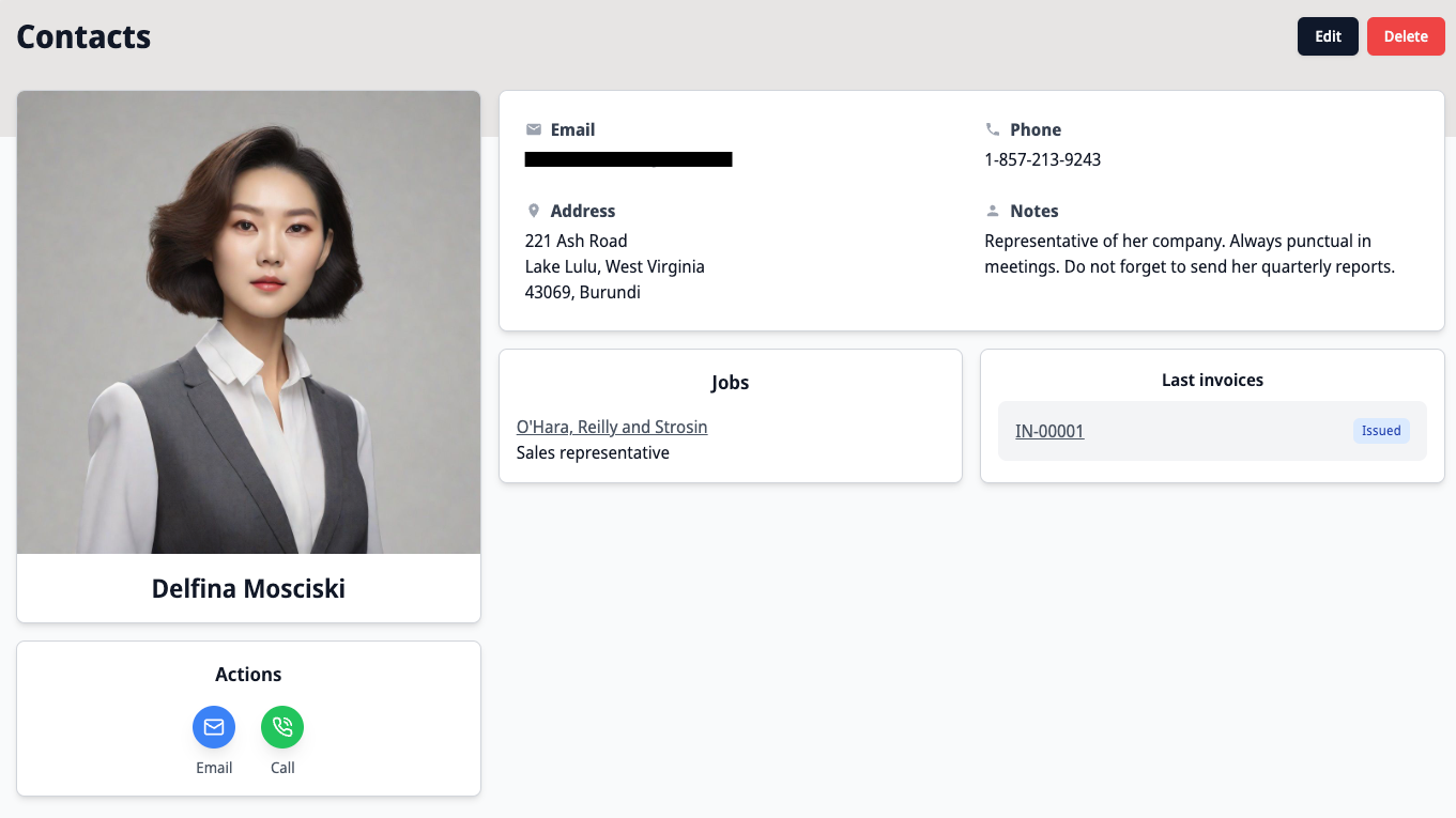 Invoice Master client management and billing overview