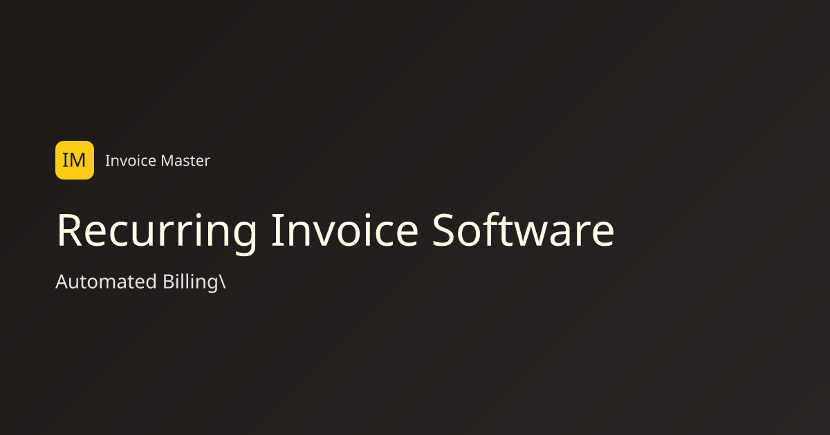 Invoicing Software for Freelancers | Invoice Master | Invoice Master